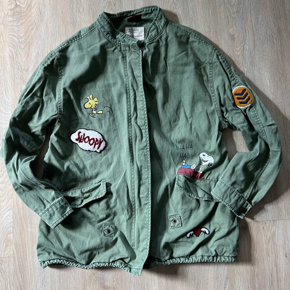 Zara Snoopy Army Jacket